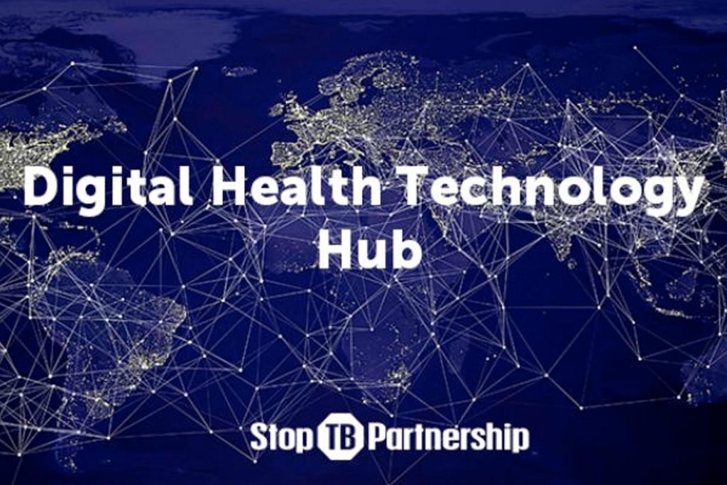 Digital Health Technology Hub over image of the world map